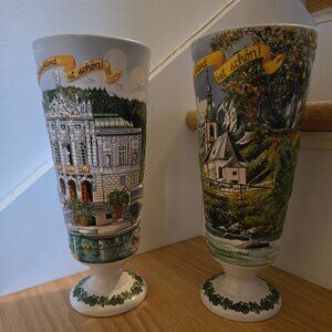 Erdinger Weissbräu beer steins, 2 EUC 1991 & 1993